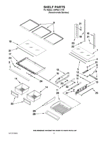 03 - Shelf Parts parts for Whirlpool Refrigerator GI0FSAXVY05 from AppliancePartsPros.com