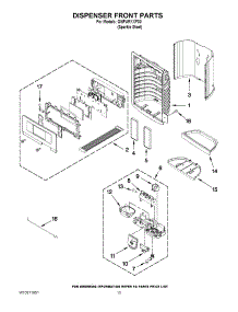 08 - Dispenser Front Parts parts for Whirlpool Refrigerator GI6FARXXF00 from AppliancePartsPros.com