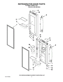 07 - Refrigerator Door Parts parts for Whirlpool Refrigerator GI0FSAXVY05 from AppliancePartsPros.com