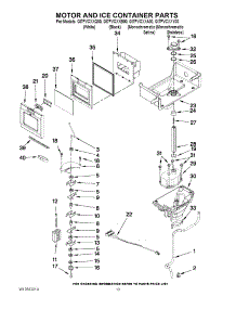 07 - Motor And Ice Container Parts parts for Whirlpool Refrigerator GI7FVCXXQ00 from AppliancePartsPros.com