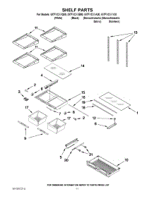 06 - Shelf Parts parts for Whirlpool Refrigerator GI7FVCXXB00 from AppliancePartsPros.com