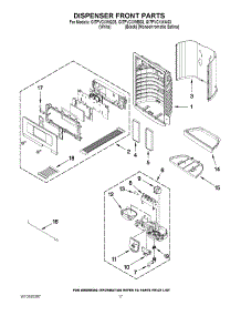 09 - Dispenser Front Parts parts for Whirlpool Refrigerator GI7FVCXWQ03 from AppliancePartsPros.com