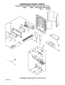 09 - Dispenser Front Parts parts for Whirlpool Refrigerator GI7FVCXXB00 from AppliancePartsPros.com