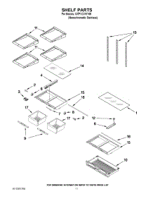 06 - Shelf Parts parts for Whirlpool Refrigerator GI7FVCXWY05 from AppliancePartsPros.com