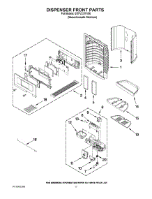 09 - Dispenser Front Parts parts for Whirlpool Refrigerator GI7FVCXWY05 from AppliancePartsPros.com