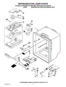 03 - Refrigerator Liner Parts parts for Whirlpool Refrigerator GI7FVCXXY01 from AppliancePartsPros.com
