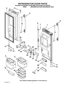 04 - Refrigerator Door Parts parts for Whirlpool Refrigerator GI7FVCXXY01 from AppliancePartsPros.com