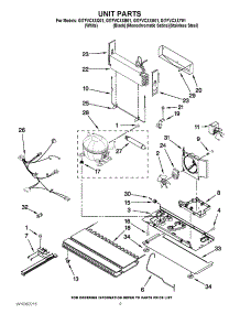 05 - Unit Parts parts for Whirlpool Refrigerator GI7FVCXXY01 from AppliancePartsPros.com