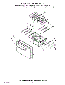 10 - Freezer Door Parts parts for Whirlpool Refrigerator GI7FVCXXQ01 from AppliancePartsPros.com