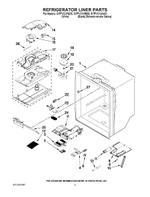 03 - Refrigerator Liner Parts parts for Whirlpool Refrigerator GI7FVCXWA03 from AppliancePartsPros.com