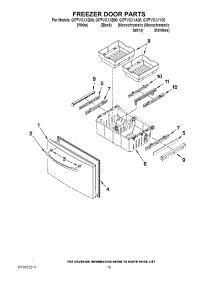 10 - Freezer Door Parts parts for Whirlpool Refrigerator GI7FVCXXA00 from AppliancePartsPros.com
