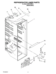 02 - Refrigerator Liner Parts parts for Whirlpool Refrigerator ED2LHEXTD10 from AppliancePartsPros.com