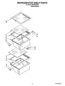 03 - Refrigerator Shelf Parts parts for Whirlpool Refrigerator ED2LHEXTD10 from AppliancePartsPros.com