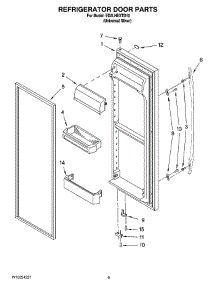 06 - Refrigerator Door Parts parts for Whirlpool Refrigerator ED2LHEXTD10 from AppliancePartsPros.com