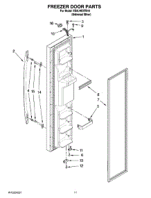 07 - Freezer Door Parts parts for Whirlpool Refrigerator ED2LHEXTD10 from AppliancePartsPros.com