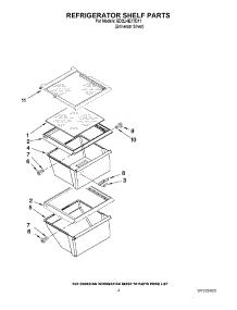 03 - Refrigerator Shelf Parts parts for Whirlpool Refrigerator ED2LHEXTD11 from AppliancePartsPros.com
