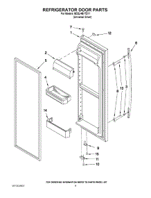 06 - Refrigerator Door Parts parts for Whirlpool Refrigerator ED2LHEXTD11 from AppliancePartsPros.com