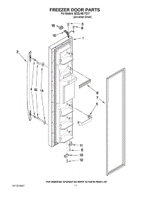 07 - Freezer Door Parts parts for Whirlpool Refrigerator ED2LHEXTD11 from AppliancePartsPros.com