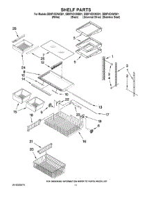 06 - Shelf Parts parts for Whirlpool Refrigerator GB9FHDXWD01 from AppliancePartsPros.com