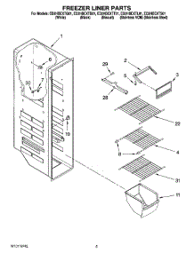 04 - Freezer Liner Parts parts for Whirlpool Refrigerator ED2HBEXTS01 from AppliancePartsPros.com