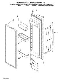 06 - Refrigerator Door Parts parts for Whirlpool Refrigerator ED2HBEXTS01 from AppliancePartsPros.com