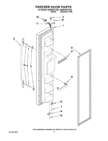 07 - Freezer Door Parts parts for Whirlpool Refrigerator ED5NHGXVQ01 from AppliancePartsPros.com
