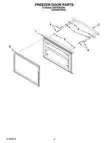 03 - Freezer Door Parts parts for Whirlpool Refrigerator GX5FHDXVD00 from AppliancePartsPros.com