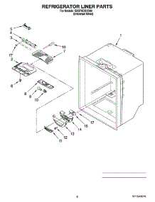 04 - Refrigerator Liner Parts parts for Whirlpool Refrigerator GX5FHDXVD00 from AppliancePartsPros.com