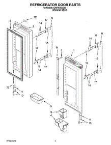 05 - Refrigerator Door Parts parts for Whirlpool Refrigerator GX5FHDXVD00 from AppliancePartsPros.com