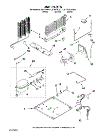 04 - Unit Parts parts for Whirlpool Refrigerator ET8WTKXKB11 from AppliancePartsPros.com