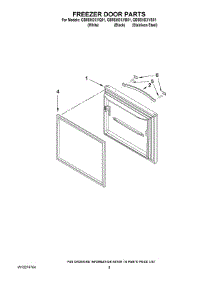 05 - Freezer Door Parts parts for Whirlpool Refrigerator GB9SHDXVQ01 from AppliancePartsPros.com