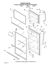 02 - Door Parts parts for Whirlpool Refrigerator W8TXNWFWT00 from AppliancePartsPros.com