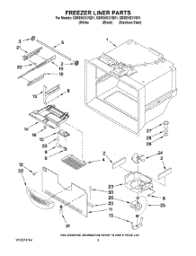 03 - Freezer Liner Parts parts for Whirlpool Refrigerator GB9SHDXVS01 from AppliancePartsPros.com