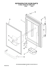 05 - Refrigerator Door Parts parts for Whirlpool Refrigerator EB9FVHXVQ01 from AppliancePartsPros.com