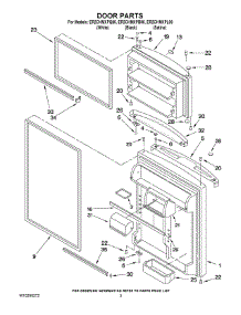 02 - Door Parts parts for Whirlpool Refrigerator ER2CHMXPQ06 from AppliancePartsPros.com