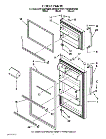 02 - Door Parts parts for Whirlpool Refrigerator W8TXNGFWQ00 from AppliancePartsPros.com