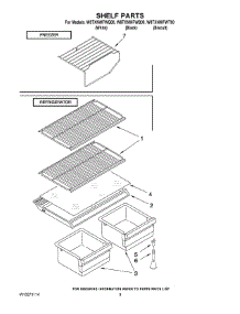 05 - Shelf Parts parts for Whirlpool Refrigerator W8TXNWFWB00 from AppliancePartsPros.com