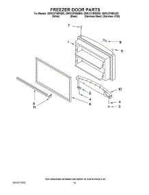 07 - Freezer Door Parts parts for Whirlpool Refrigerator G9RXXFMWB00 from AppliancePartsPros.com
