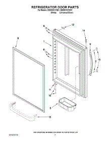05 - Refrigerator Door Parts parts for Whirlpool Refrigerator EB2SHKXVQ01 from AppliancePartsPros.com