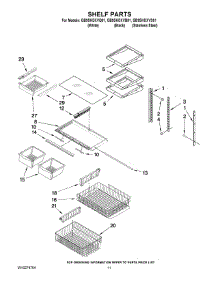 06 - Shelf Parts parts for Whirlpool Refrigerator GB9SHDXVB01 from AppliancePartsPros.com