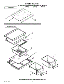 05 - Shelf Parts parts for Whirlpool Refrigerator W8TXNGFWT00 from AppliancePartsPros.com