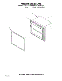 03 - Freezer Door Parts parts for Whirlpool Refrigerator GB2SHDXTQ02 from AppliancePartsPros.com
