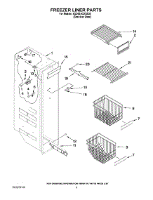 04 - Freezer Liner Parts parts for Whirlpool Refrigerator 6GD5SHGXSS05 from AppliancePartsPros.com