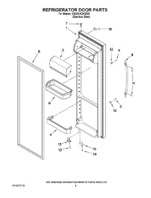 06 - Refrigerator Door Parts parts for Whirlpool Refrigerator 6GD5SHGXSS05 from AppliancePartsPros.com