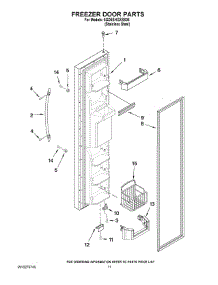 07 - Freezer Door Parts parts for Whirlpool Refrigerator 6GD5SHGXSS05 from AppliancePartsPros.com