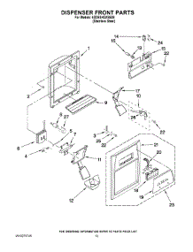 08 - Dispenser Front Parts parts for Whirlpool Refrigerator 6GD5SHGXSS05 from AppliancePartsPros.com