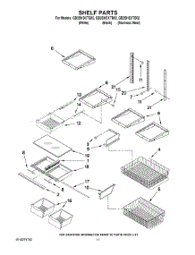 07 - Shelf Parts parts for Whirlpool Refrigerator GB2SHDXTS02 from AppliancePartsPros.com