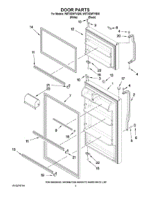 02 - Door Parts parts for Whirlpool Refrigerator W8TXEWFVB00 from AppliancePartsPros.com