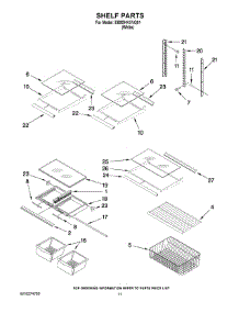 06 - Shelf Parts parts for Whirlpool Refrigerator EB9SHKXVQ01 from AppliancePartsPros.com