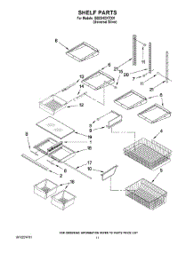 07 - Shelf Parts parts for Whirlpool Refrigerator GB2SHDXTD01 from AppliancePartsPros.com